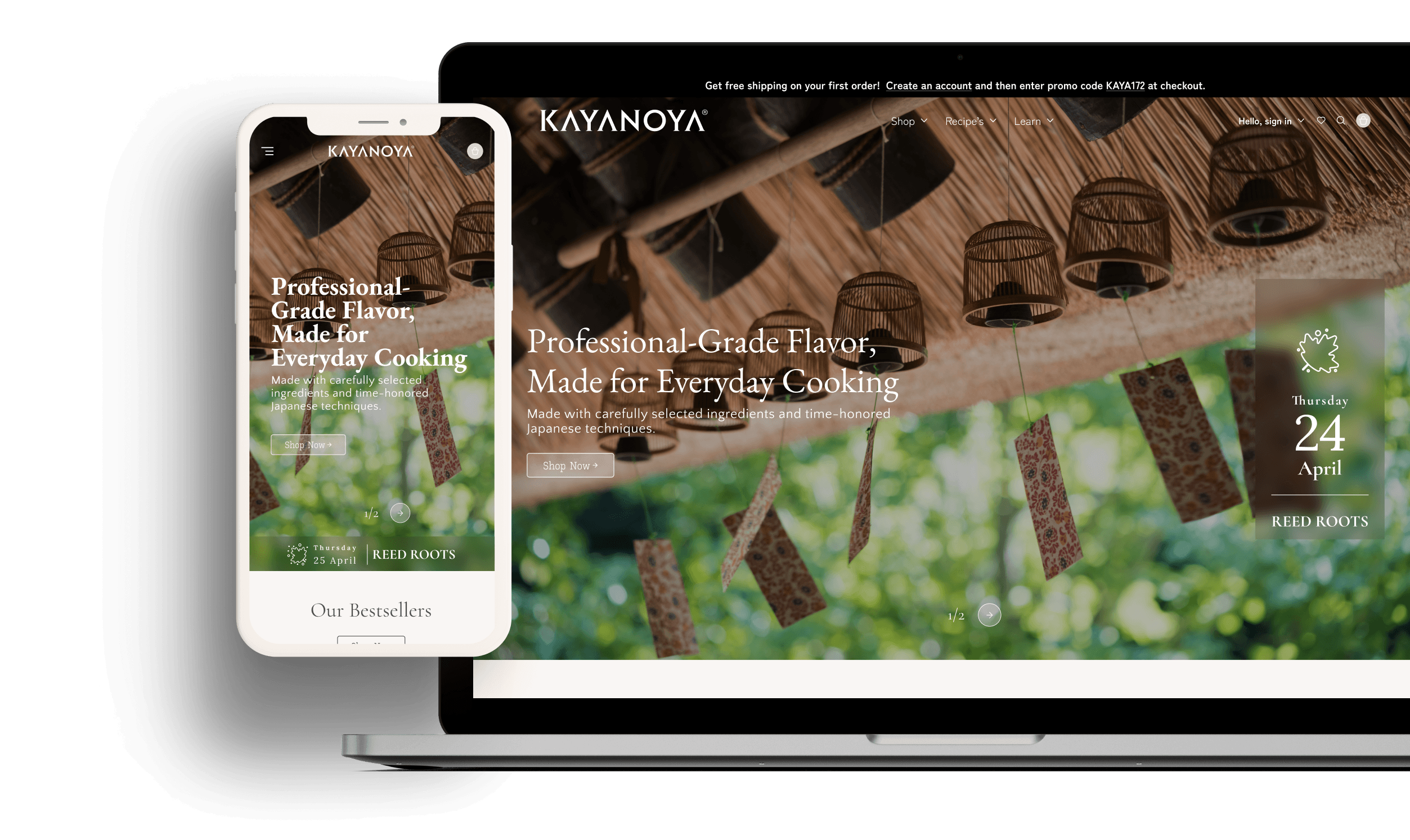 Kayanoya USA Shopify refresh hero